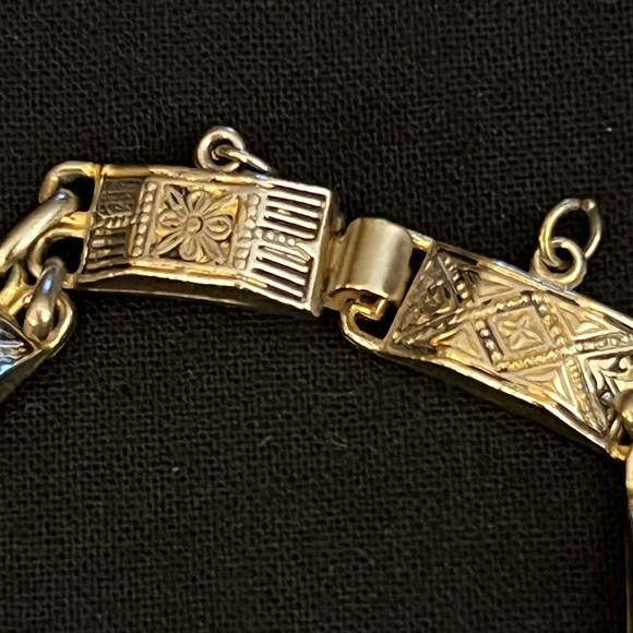 Vintage Damascene Charm Bracelet - Picture 3 of 11